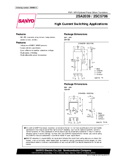 2 22sa2039  . Electronic Components Datasheets Various datasheets 2 22sa2039.pdf