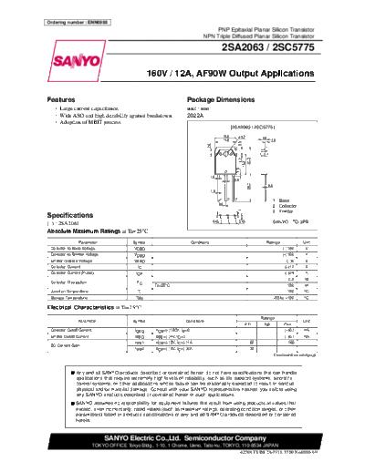 2 22sa2063  . Electronic Components Datasheets Various datasheets 2 22sa2063.pdf