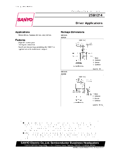 2 22sb1214  . Electronic Components Datasheets Various datasheets 2 22sb1214.pdf