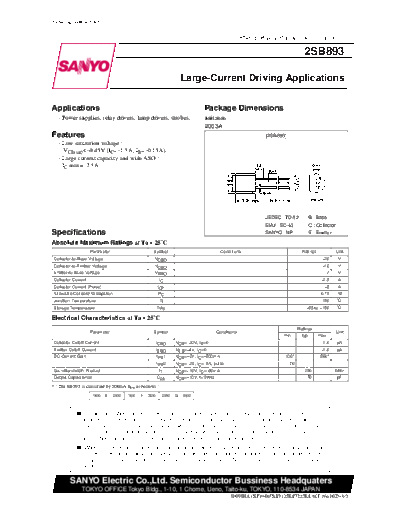 2 22sb893  . Electronic Components Datasheets Various datasheets 2 22sb893.pdf