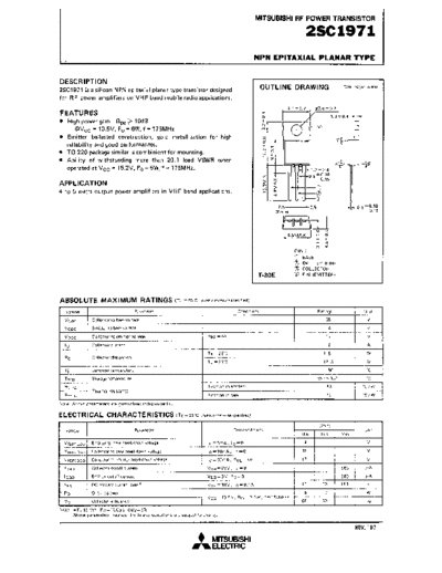 2 22sc1971  . Electronic Components Datasheets Various datasheets 2 22sc1971.pdf