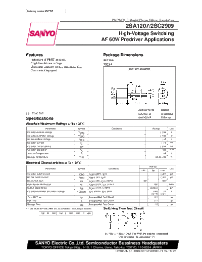 2 22sc2909  . Electronic Components Datasheets Various datasheets 2 22sc2909.pdf