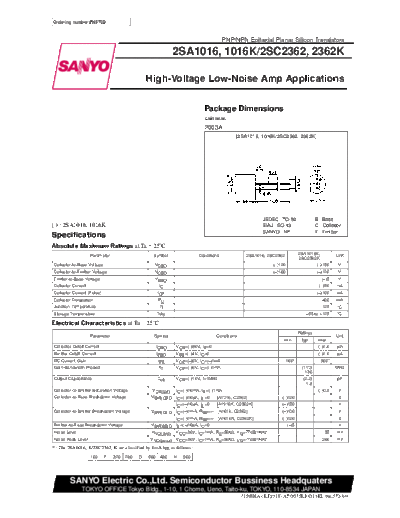 2 22sc2362k  . Electronic Components Datasheets Various datasheets 2 22sc2362k.pdf