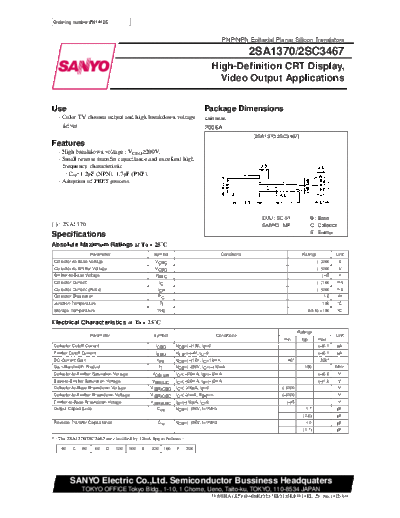 2 22sc3467  . Electronic Components Datasheets Various datasheets 2 22sc3467.pdf