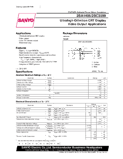 2 22sc3599  . Electronic Components Datasheets Various datasheets 2 22sc3599.pdf