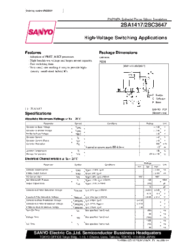 2 22sc3647  . Electronic Components Datasheets Various datasheets 2 22sc3647.pdf