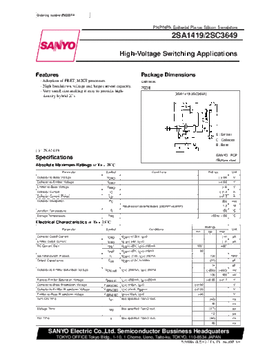 2 22sc3649  . Electronic Components Datasheets Various datasheets 2 22sc3649.pdf