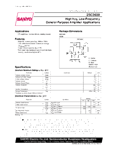 2 22sc3650  . Electronic Components Datasheets Various datasheets 2 22sc3650.pdf