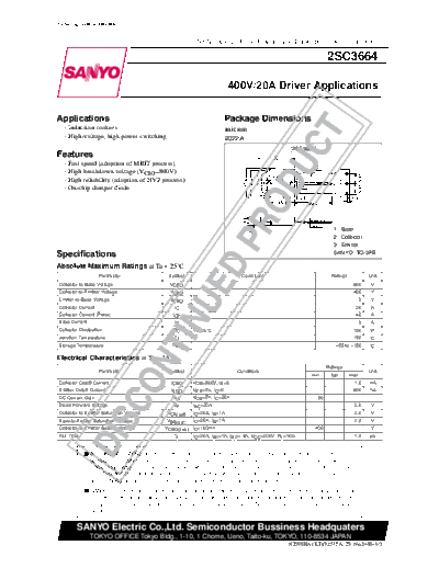 2 22sc3664  . Electronic Components Datasheets Various datasheets 2 22sc3664.pdf