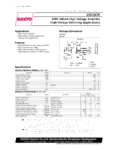 2 22sc3676  . Electronic Components Datasheets Various datasheets 2 22sc3676.pdf