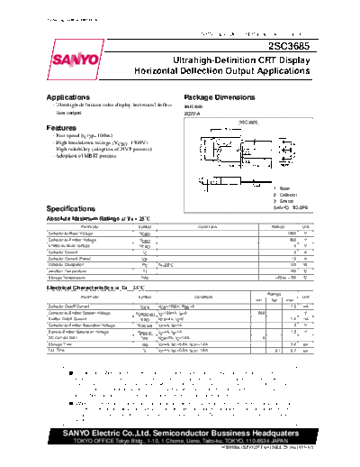 2 22sc3685  . Electronic Components Datasheets Various datasheets 2 22sc3685.pdf