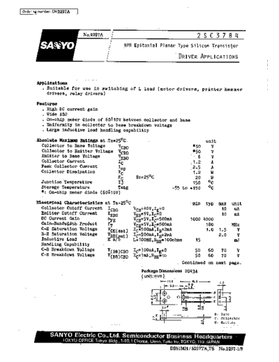 2 22sc3784  . Electronic Components Datasheets Various datasheets 2 22sc3784.pdf