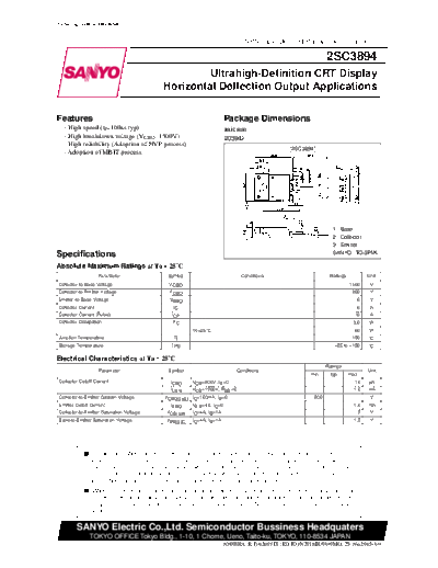 2 22sc3894  . Electronic Components Datasheets Various datasheets 2 22sc3894.pdf