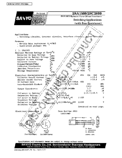 2 sc3899  . Electronic Components Datasheets Various datasheets 2 22sc3899.pdf