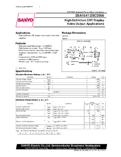 2 22sc3956  . Electronic Components Datasheets Various datasheets 2 22sc3956.pdf