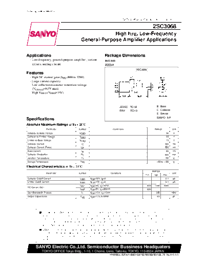 2 22sc3068  . Electronic Components Datasheets Various datasheets 2 22sc3068.pdf