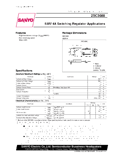 2 22sc3088  . Electronic Components Datasheets Various datasheets 2 22sc3088.pdf