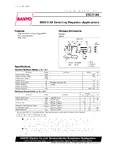 2 22sc3184  . Electronic Components Datasheets Various datasheets 2 22sc3184.pdf