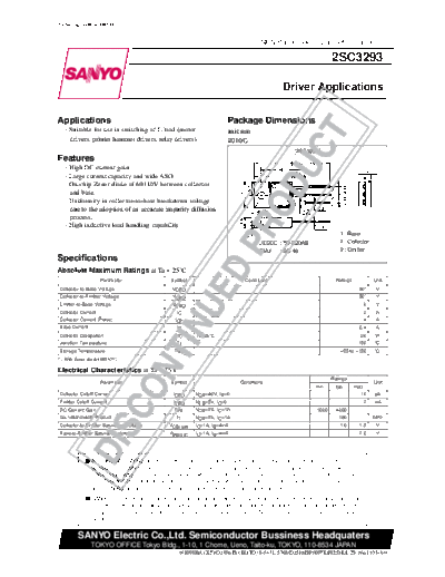 2 22sc3293  . Electronic Components Datasheets Various datasheets 2 22sc3293.pdf