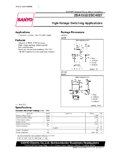 2 22sc4027  . Electronic Components Datasheets Various datasheets 2 22sc4027.pdf