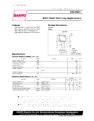 2 22sc4031  . Electronic Components Datasheets Various datasheets 2 22sc4031.pdf