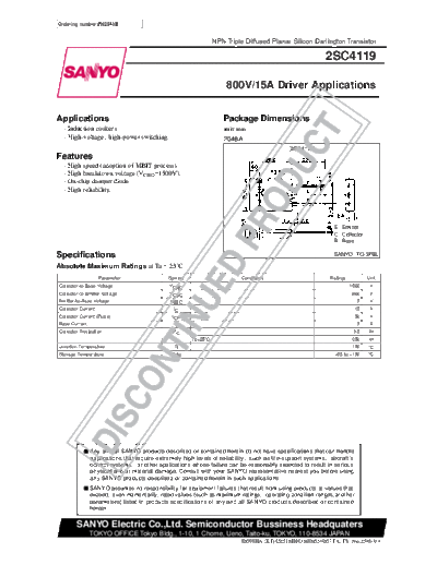 2 22sc4119  . Electronic Components Datasheets Various datasheets 2 22sc4119.pdf