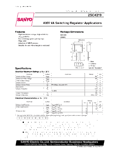 2 22sc4219  . Electronic Components Datasheets Various datasheets 2 22sc4219.pdf