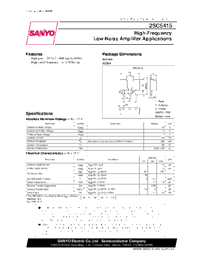 2 22sc5415  . Electronic Components Datasheets Various datasheets 2 22sc5415.pdf