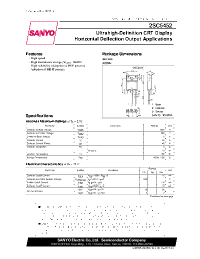 2 22sc5452  . Electronic Components Datasheets Various datasheets 2 22sc5452.pdf