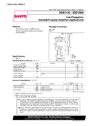 2 22sd1666  . Electronic Components Datasheets Various datasheets 2 22sd1666.pdf