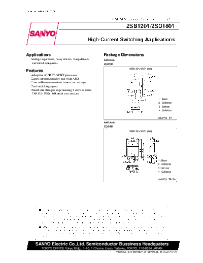 2 22sd1801  . Electronic Components Datasheets Various datasheets 2 22sd1801.pdf