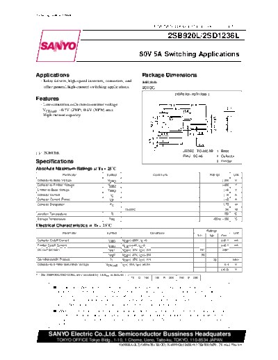 2 22sd1236l  . Electronic Components Datasheets Various datasheets 2 22sd1236l.pdf