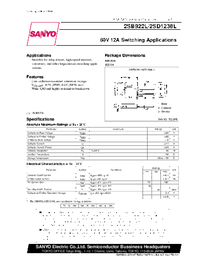 2 22sd1238l  . Electronic Components Datasheets Various datasheets 2 22sd1238l.pdf