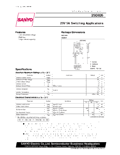 2 22sd826  . Electronic Components Datasheets Various datasheets 2 22sd826.pdf