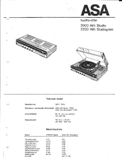 ASA hfe asa 2000 2200 service fi  . Rare and Ancient Equipment ASA Audio 2000 hfe_asa_2000_2200_service_fi.pdf