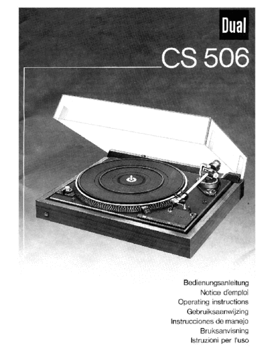 DUAL Dual-506-Owners-Manual  . Rare and Ancient Equipment DUAL Audio 506 Dual-506-Owners-Manual.pdf
