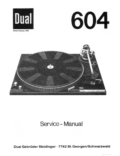 DUAL ve dual 604 service en  . Rare and Ancient Equipment DUAL Audio 604 ve_dual_604_service_en.pdf