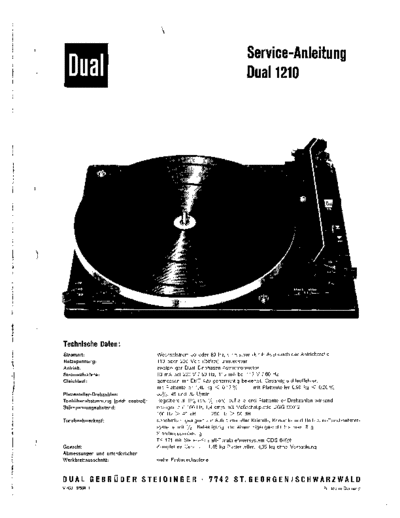 DUAL 1210  . Rare and Ancient Equipment DUAL Audio 1210 1210.pdf