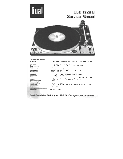 DUAL ve dual 1229q service  . Rare and Ancient Equipment DUAL Audio 1229Q ve_dual_1229q_service.pdf