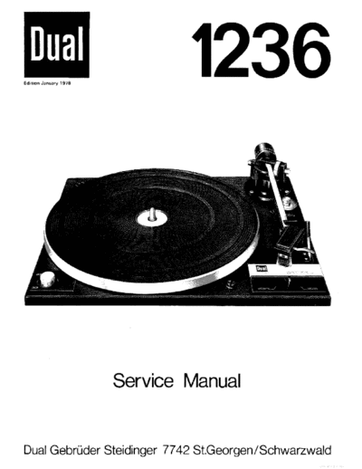 DUAL ve dual 1236 service en  . Rare and Ancient Equipment DUAL Audio 1236 ve_dual_1236_service_en.pdf