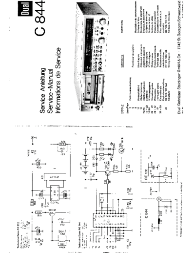 DUAL hfe dual c 844 service en de fr  . Rare and Ancient Equipment DUAL Audio C 844 hfe_dual_c_844_service_en_de_fr.pdf