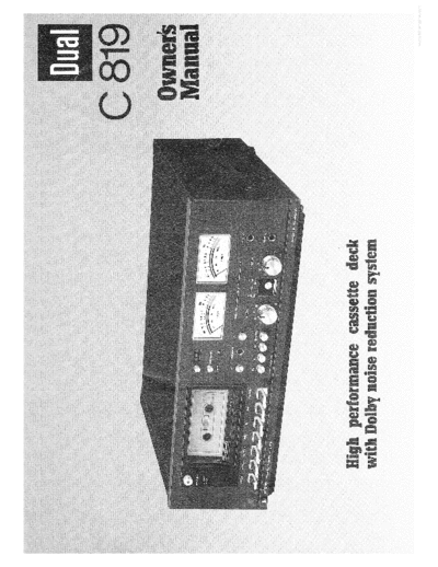 DUAL hfe   c 819 en  . Rare and Ancient Equipment DUAL Audio C 819 hfe_dual_c_819_en.pdf