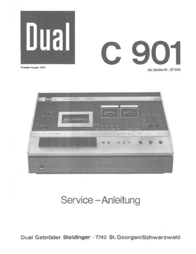 DUAL hfe dual c 901 service de  . Rare and Ancient Equipment DUAL Audio C 901 hfe_dual_c_901_service_de.pdf