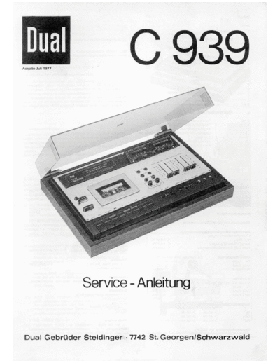 DUAL hfe dual c 939 service de  . Rare and Ancient Equipment DUAL Audio C 939 hfe_dual_c_939_service_de.pdf