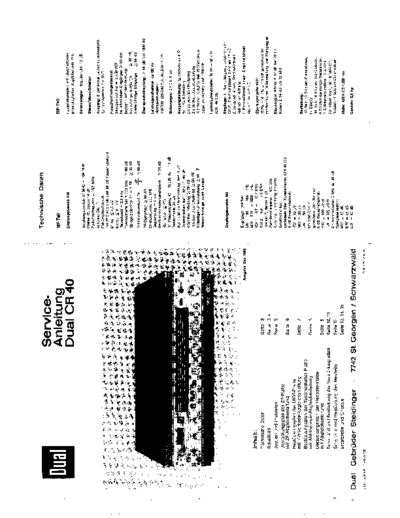 DUAL hfe dual cr 40 service de  . Rare and Ancient Equipment DUAL Audio CR 40 hfe_dual_cr_40_service_de.pdf