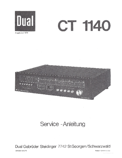 DUAL hfe dual ct 1140 service de  . Rare and Ancient Equipment DUAL Audio CT 1140 hfe_dual_ct_1140_service_de.pdf