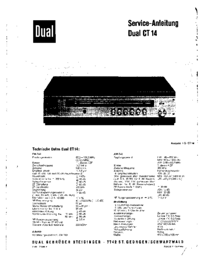 DUAL CT14  . Rare and Ancient Equipment DUAL Audio CT 14 CT14.pdf
