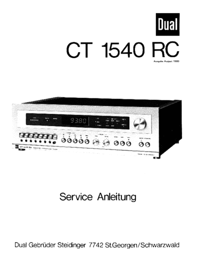 DUAL hfe   ct 1540 rc service de  . Rare and Ancient Equipment DUAL Audio CT 1540 RC hfe_dual_ct_1540_rc_service_de.pdf