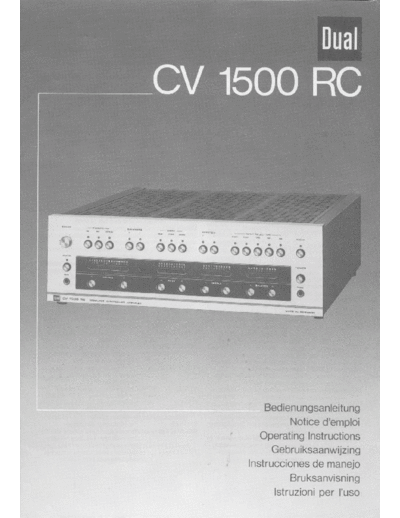 DUAL hfe   cv 1500 rc en de fr  . Rare and Ancient Equipment DUAL Audio CV 1500 RC hfe_dual_cv_1500_rc_en_de_fr.pdf