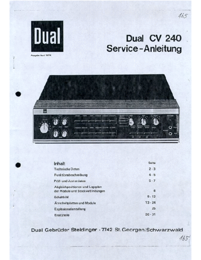 DUAL -CV-240-Service-Manual  . Rare and Ancient Equipment DUAL Audio CV 240 Dual-CV-240-Service-Manual.pdf